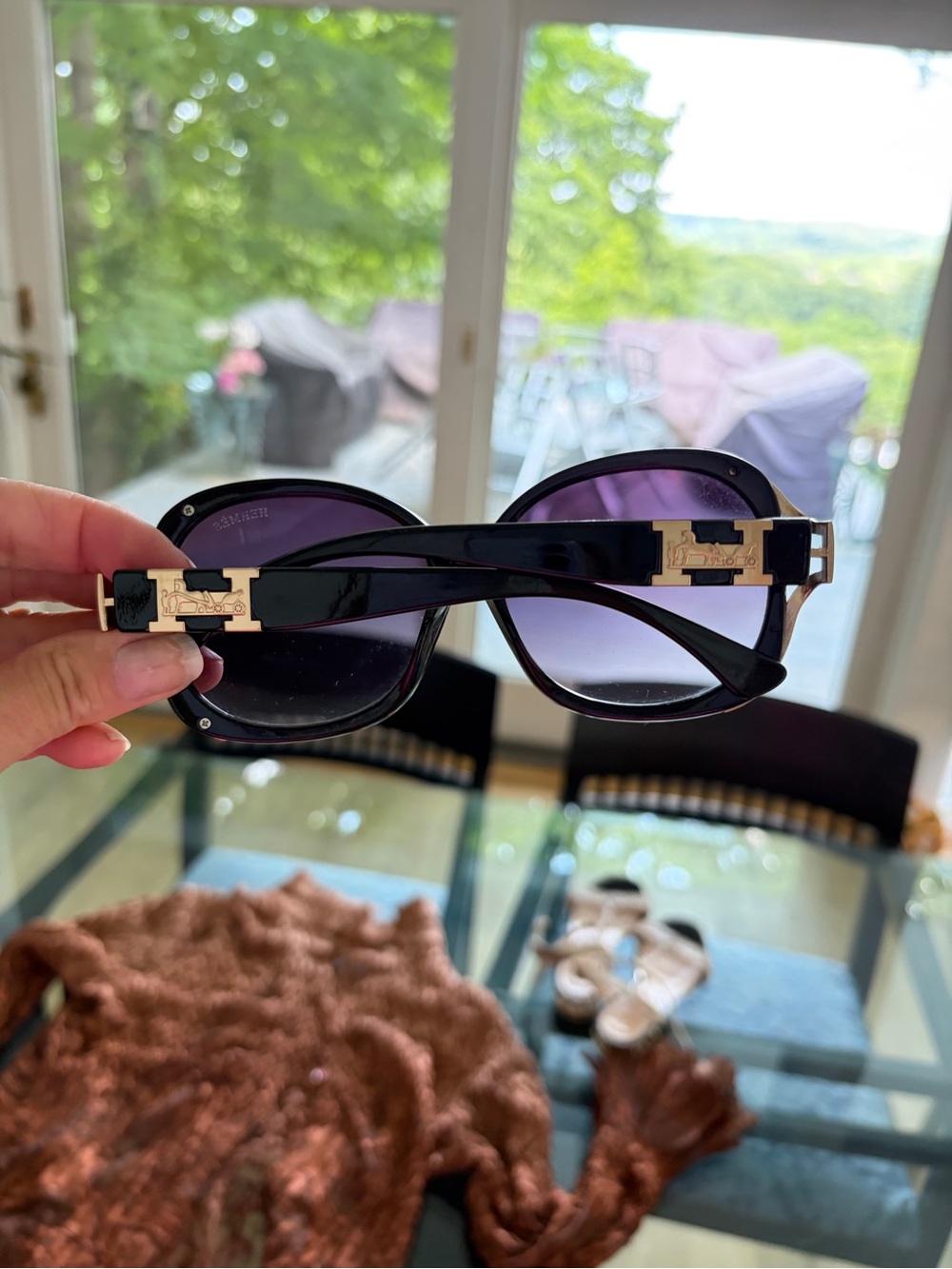 Hermes Black and Purple Sunglasses - Picture 5 of 7